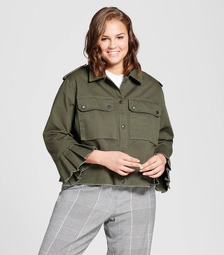 Who What Wear + Bell Sleeve Military Jacket