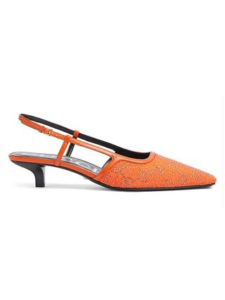 Gucci + Tom Crystal-Embellished Slingback Heels