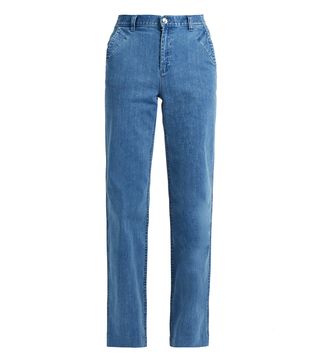 A.P.C. + America High-Waisted Wide-Leg Jeans