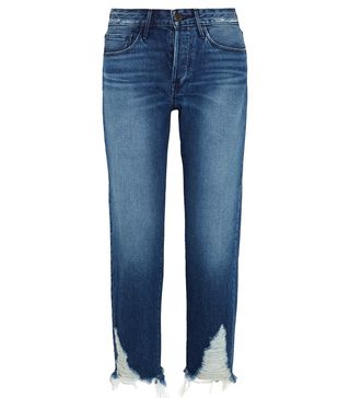 3X1 + Distressed High-Rise Boyfriend Jeans