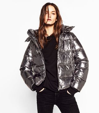 Zara + Short Metallic Jacket