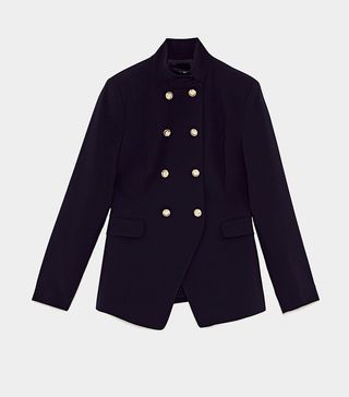 Zara + Double Breasted Military Jacket