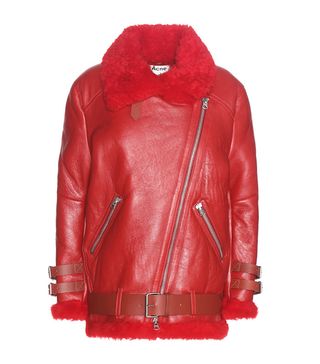 Acne Studios + Velocite Shearling-Lined Leather Jacket