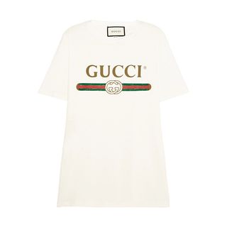 Gucci + Logo Print Cotton T-Shirt