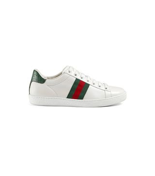 Gucci + Ace Leather Low-Top Sneakers