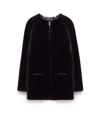 Zara + Black Furry Coat