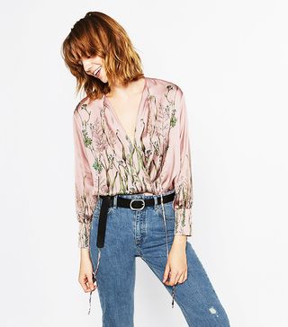 Zara + Printed Bodysuit