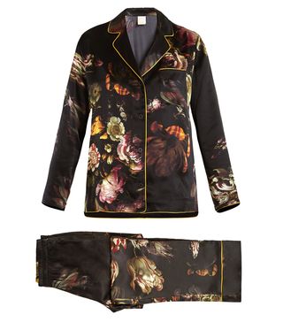 Morpho + Luna + Ines Floral-Print Silk-Satin Pyjama Set