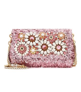 Dolce & Gabbana + Anna Embellished Shoulder Bag