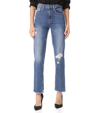 Paige + High Rise Sarah Straight Jeans