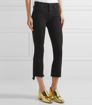 Mother + The Insider Crop High-Rise Flared Jeans