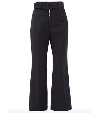 Ellery + Supervision Contrast-Stitch Kick-Flare Trousers