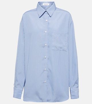 The Frankie Shop + Lui Striped Shirt in Blue