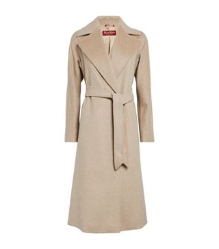 Max Mara + Cashmere-Wool Belted Wrap Coat