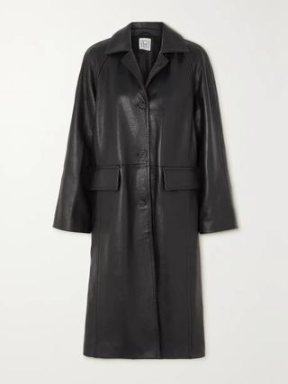 Toteme + Paneled Leather Coat