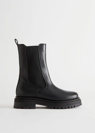 & Other Stories + Chunky Leather Chelsea Boots