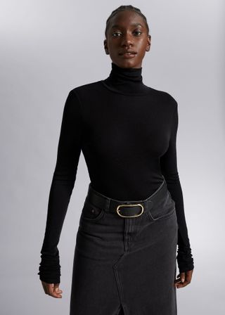 & Other Stories + Long-Sleeved Turtleneck Wool Top