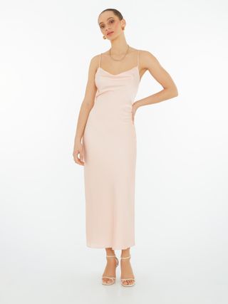 Omnes + Riviera Midi Dress in Dusty Pink