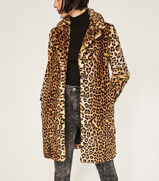 Zara + Faux Fur Leopard Coat