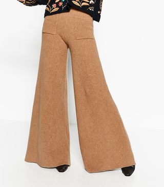 Zara + Printed Palazzo Trousers