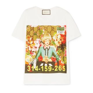 Gucci + Oversized Printed Cotton-Jersey T-Shirt