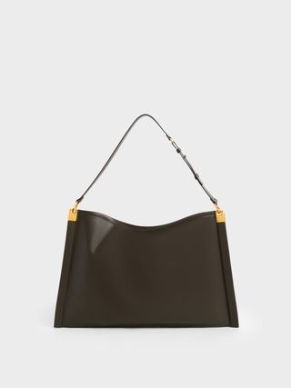 Charles & Keith + Dark Moss Ridley Slouchy Tote Bag