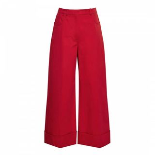 Reiss + Red Etoni Cotton Twill Wide-Leg Trousers