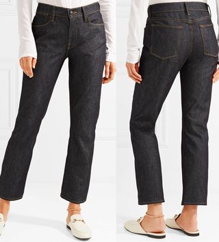 Frame + Le High Cropped Straight-Leg Jeans
