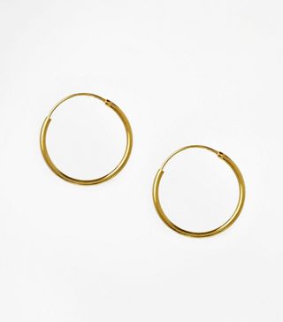 ASOS + Gold Plated Sterling Silver 20mm Hoop Earrings
