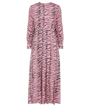 Rixo + Emma Tiger-Print Silk Midi Dress