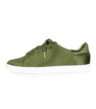Topshop + Catseye Satin Lace-Up Trainers