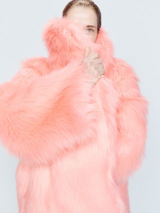 Raey + Shawl-Collar Giant Faux-Fur Monster Coat