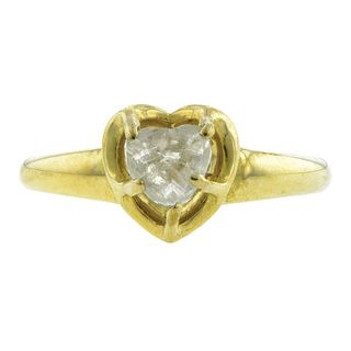 Doyle & Doyle + Natural Heart Shaped Diamond Crystal Ring- Heirloom