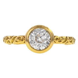 Vintage + Bezel Engagement Ring