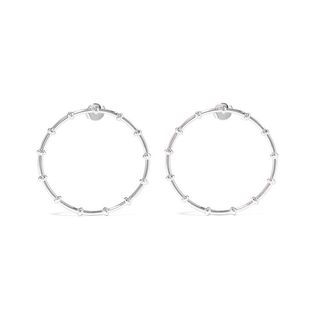 Arme De L'Amour + Silver Plated Hoop Earrings
