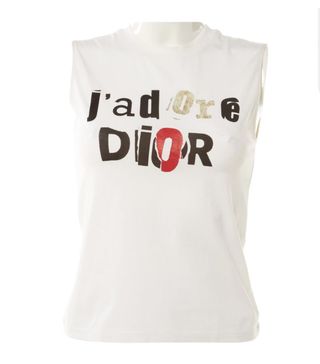 Dior + White Cotton Top