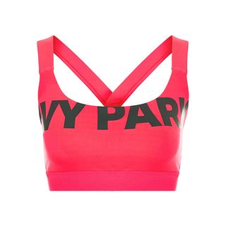 Ivy Park + Logo V Back Mesh Bra