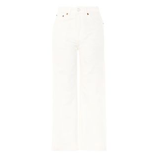 Topshop + Moto White Cropped Jeans