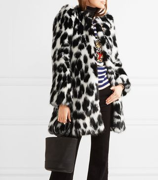 Marc Jacobs + Embellished Leopard-Print Faux Fur Coat