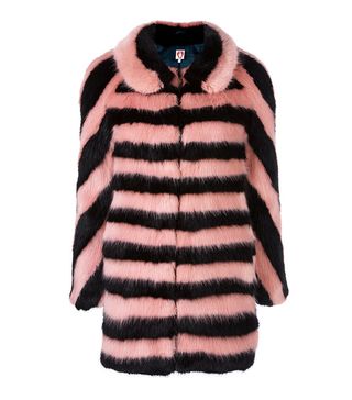 Shrimps + Striped Fur Effect Coat