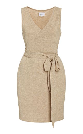 Nanushka + Callie Cotton-Blend Mini Wrap Dress