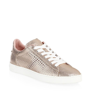 Tod's + Perforated T Rose Gold Sneakers