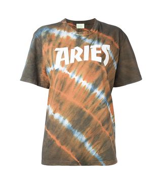 Aries + Logo Print Tie Dye T-Shirt