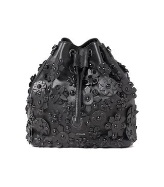 Uterque + Floral Leather Bucket Bag