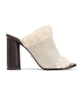 Proenza Schouler + Fringed Woven Canvas Mules