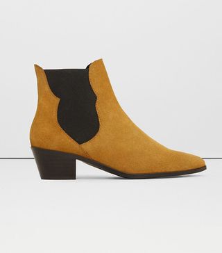 Mango + Leather Chelsea Ankle Boots