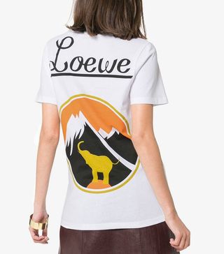Loewe + Printed Logo Back Crew Neck T-Shirt