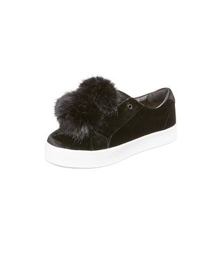 Sam Edelman + Leya Velvet Pom Pom Sneakers