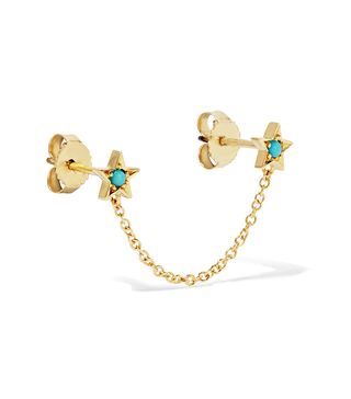 Jennifer Meyer + 18-Karat Gold Turquoise Earring