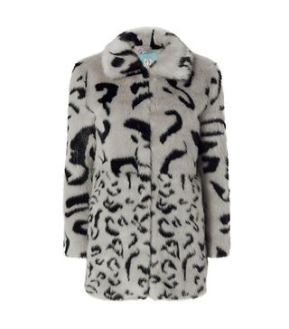 Shrimps + Lassie Leopard Pattern Faux Fur Coat